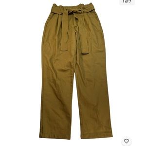 A New Day Women's Tie Waist Paperbag Brass Pants  Sz- 14